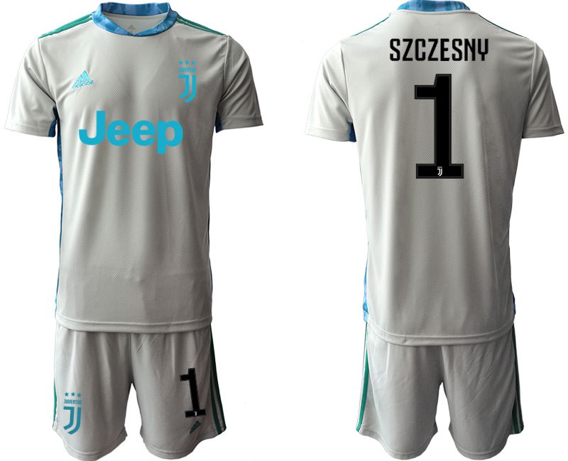 Men 2020-2021 club Juventus gray goalkeeper #1 Soccer Jerseys
